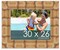 30x26 Wide Bamboo Picture Frame with UV-Resistant Acrylic & Acid Free Backing, Available in 4 Finishes - Brown, Black, Silver, and Natural